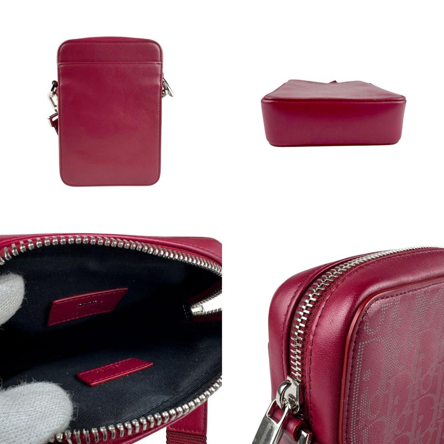 Christian Dior Red Color Leather Shoulder Bag Style 3