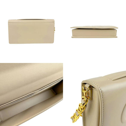 Christian Dior Beige Leather Shoulder Bag Leather