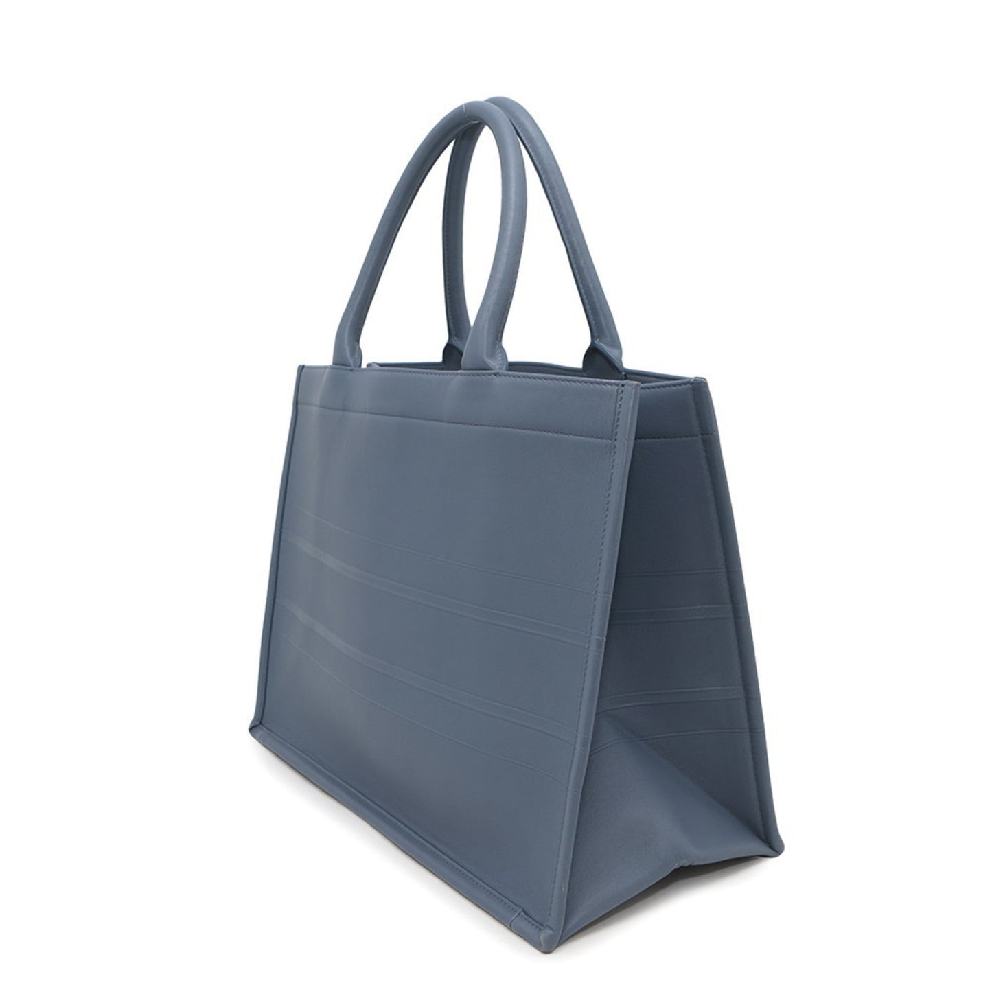 Christian Dior Blue Leather Tote Bag