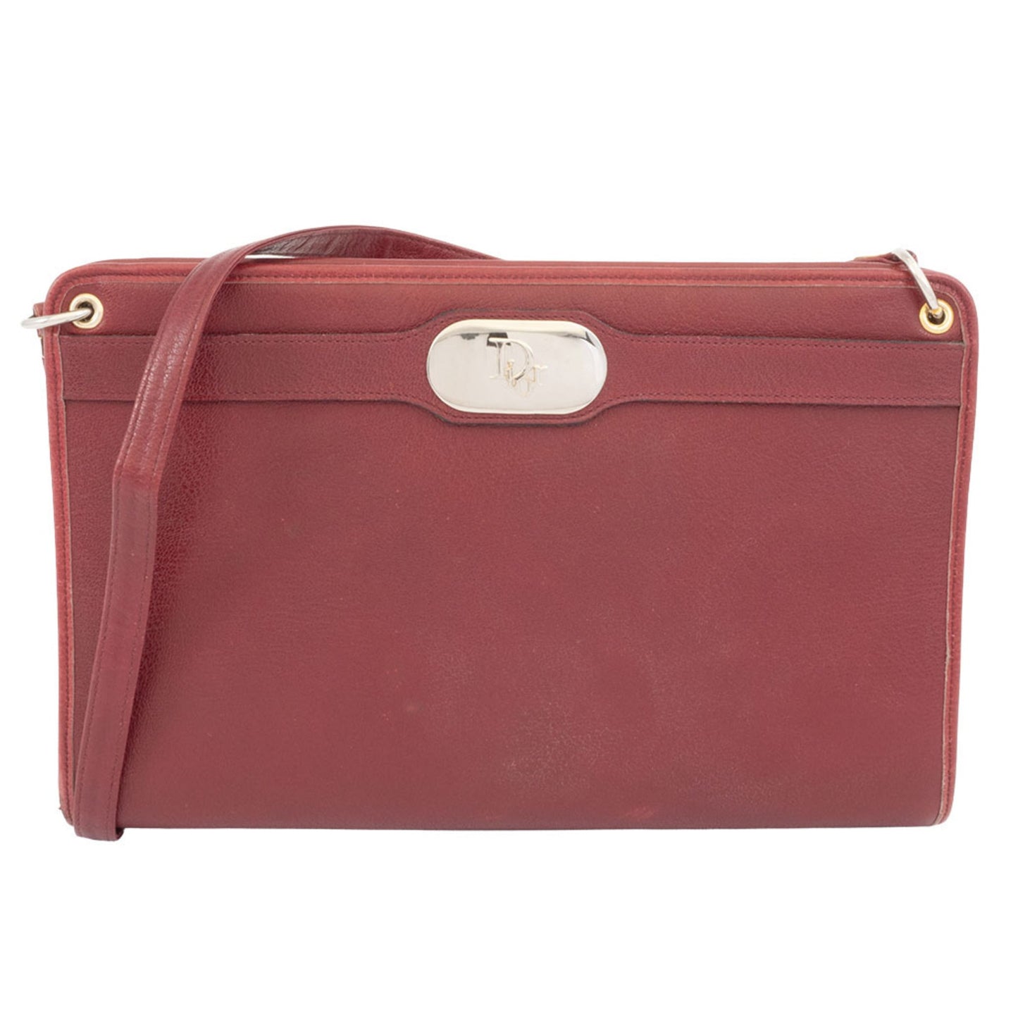 Christian Dior Bordeaux Leather Shoulder Bag Leather