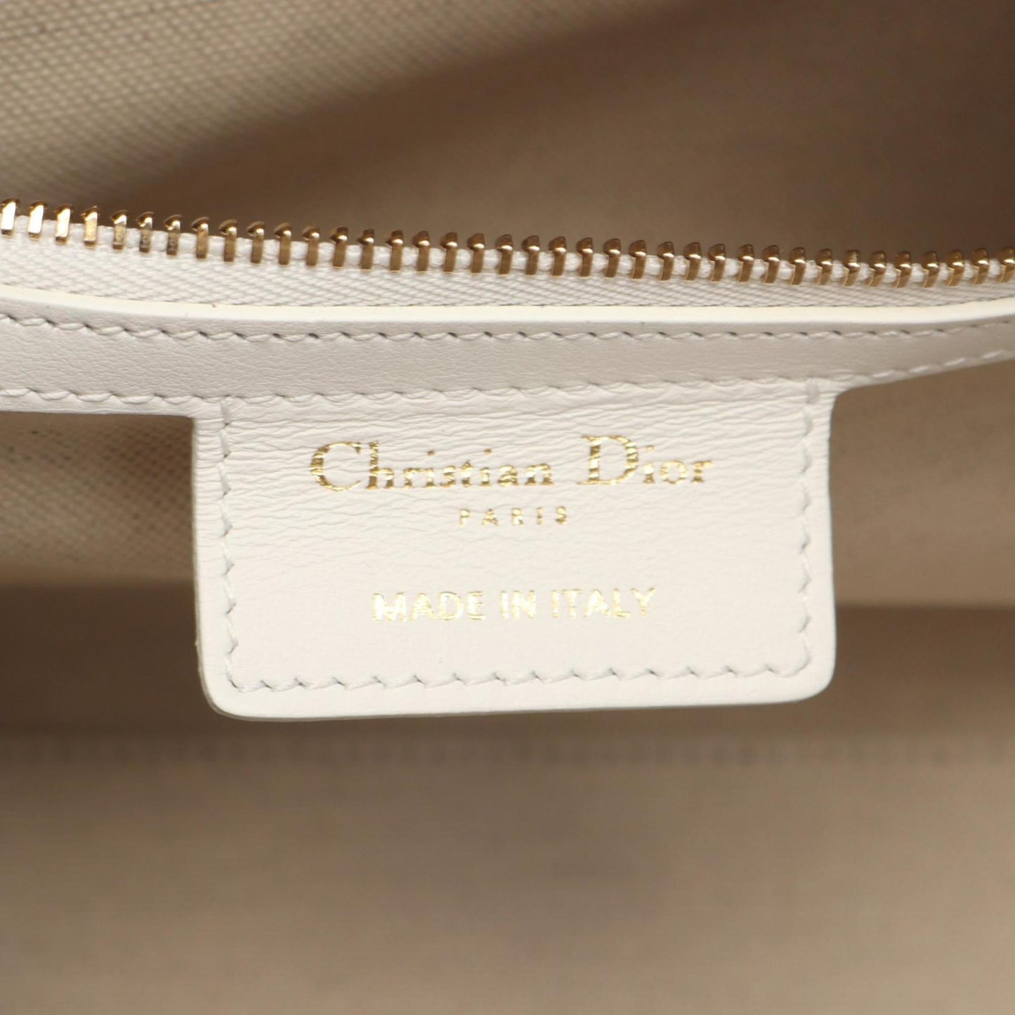 Christian Dior Black White Leather Handbag Leather