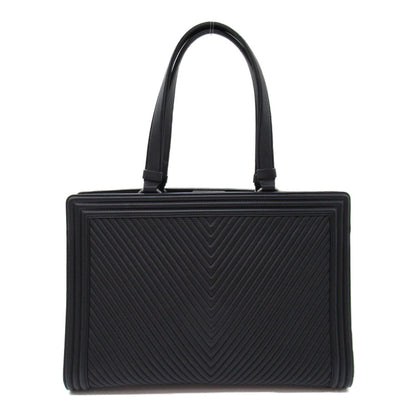Chanel Boy Chanel V-stitch Tote Bag Black Lambskin (sheep leather)