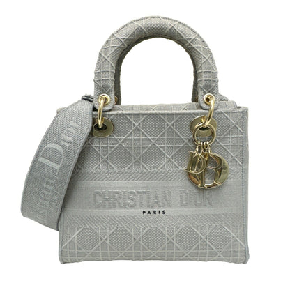 Christian Dior Gray Canvas Handbag Shoulder Bag