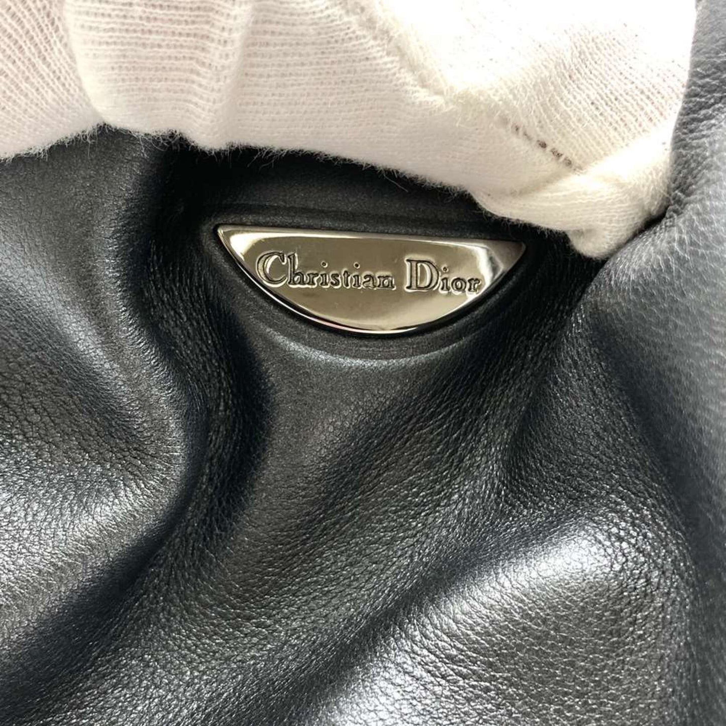 Christian Dior Gray Leather Handbag Leather