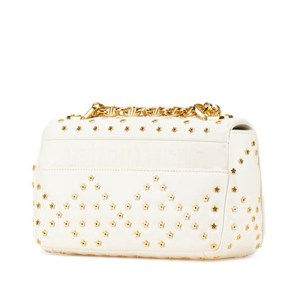 Christian Dior White Leather Shoulder Bag Leather
