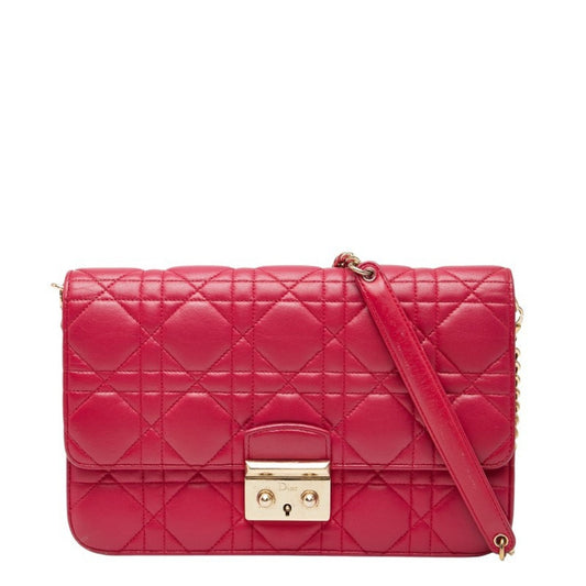 Christian Dior Pink Leather Shoulder Bag Style 3