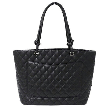 Chanel Bag Cambon Women's Tote Leather Black