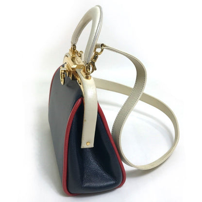 Christian Dior Navy Leather Handbag Leather