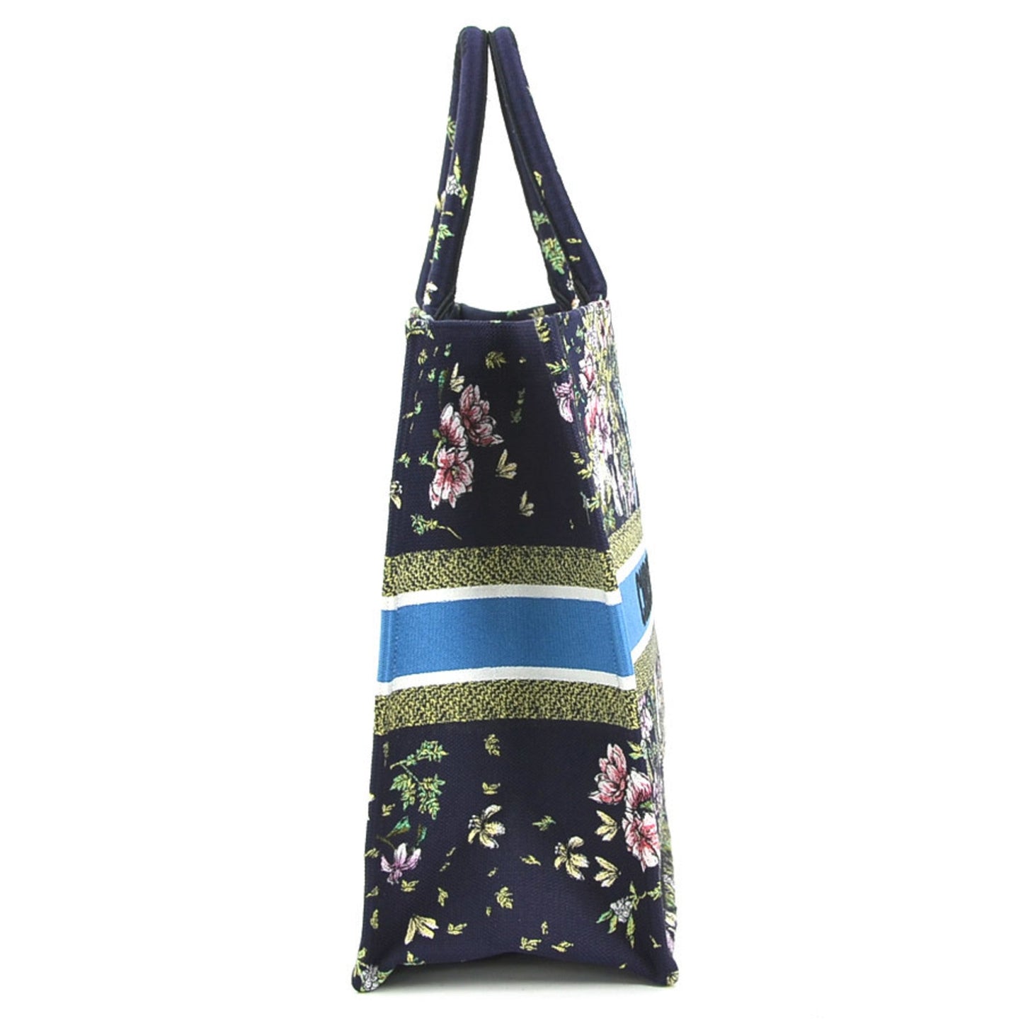 Christian Dior Navy Canvas Handbag Tote Bag Canvas
