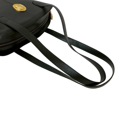 Christian Dior Black Leather Shoulder Bag Tote Bag