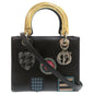Christian Dior Black Multi-Color Leather Handbag Shoulder Bag