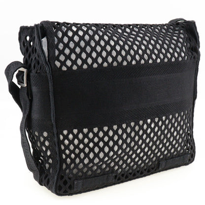 Christian Dior Black Mesh Messenger Bag Shoulder Bag
