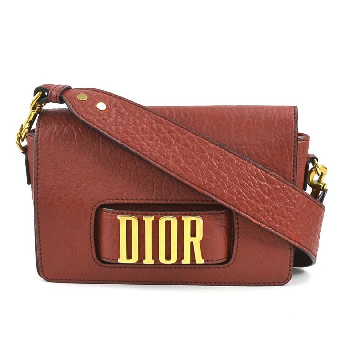 Christian Dior Red Color Leather Shoulder Bag Style 6
