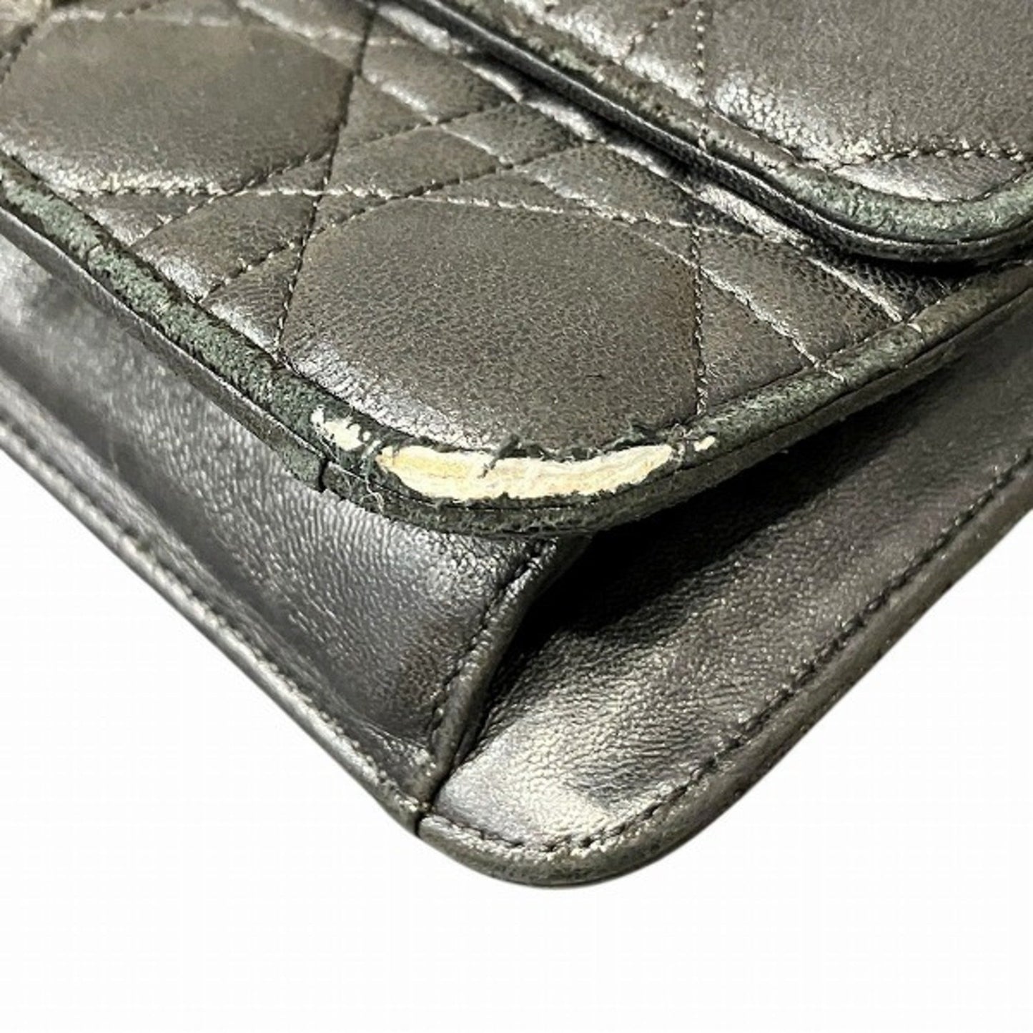 Christian Dior Black Leather Shoulder Bag Style 24