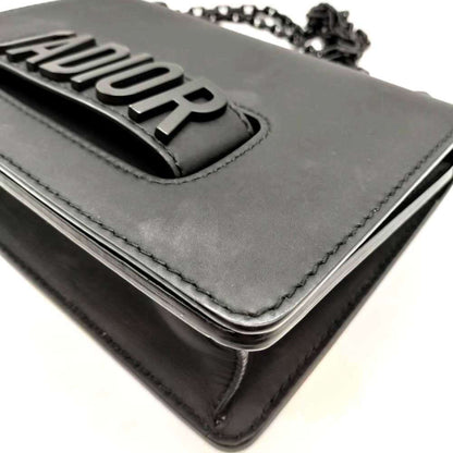 Christian Dior Black Leather Shoulder Bag Style 12