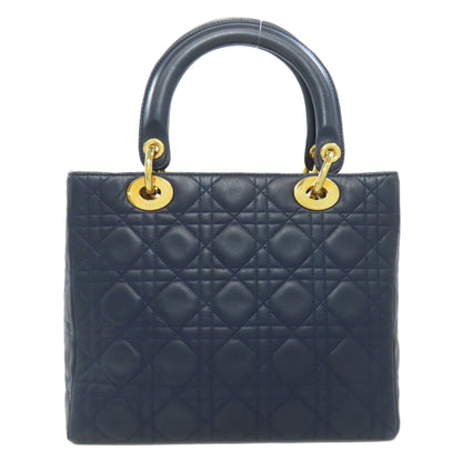 Christian Dior Navy Leather Handbag