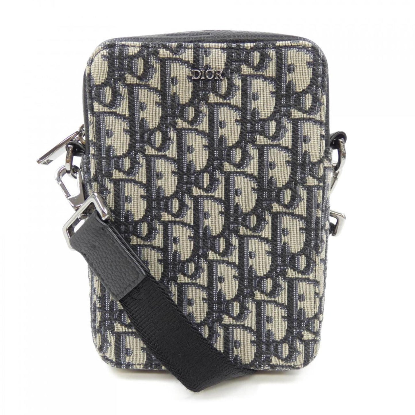 Christian Dior Beige Black Blue Handbag Black