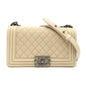Chanel Boy Caviar Beige Chain Shoulder Bag