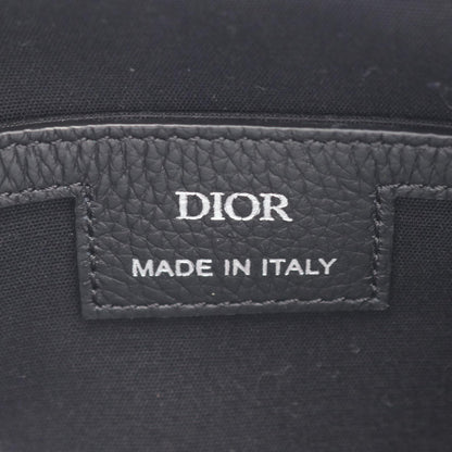 Christian Dior Black Canvas Leather Messenger Bag Shoulder Bag