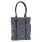 Christian Dior Navy Canvas Leather Shoulder Bag Tote Bag