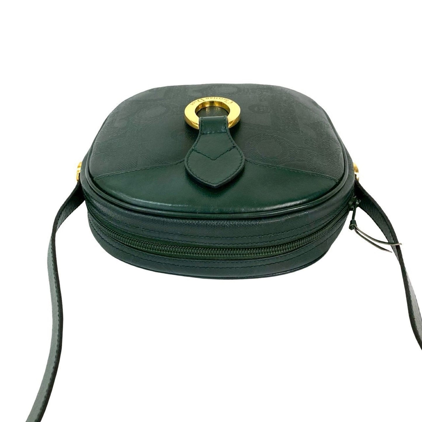 Christian Dior Green Leather Pvc Pochette Shoulder Bag
