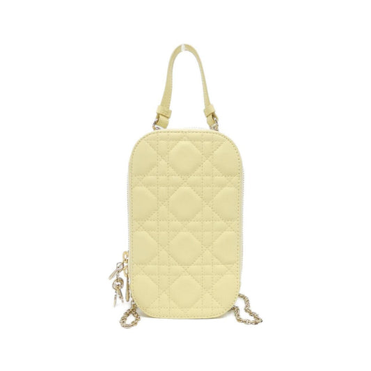 Christian Dior Yellow Leather Handbag Leather