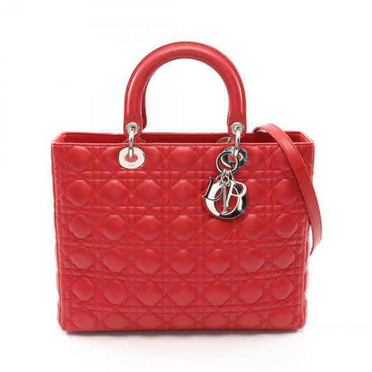 Christian Dior Red Color Leather Handbag Leather