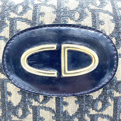Christian Dior Navy Canvas Boston Bag Handbag
