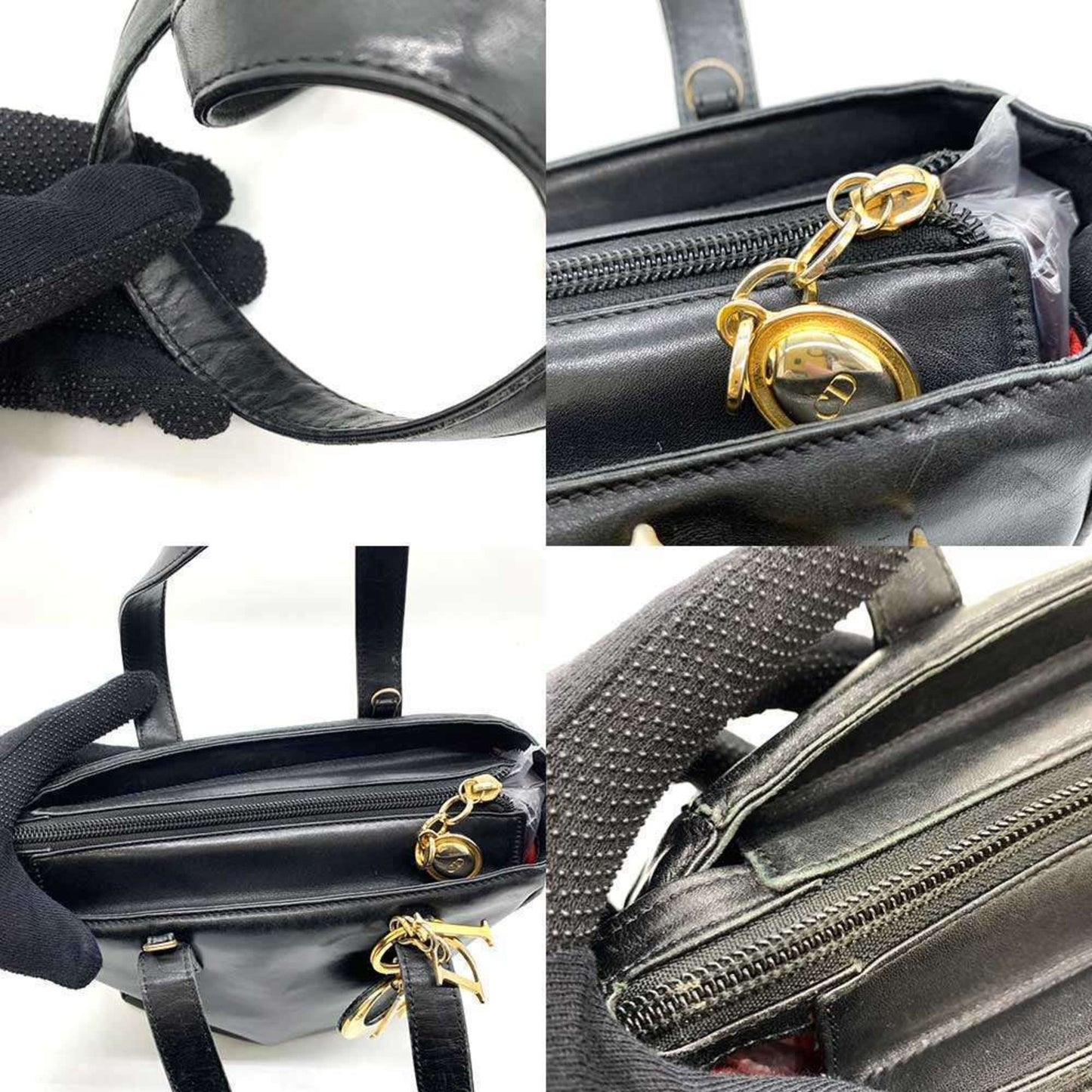 Christian Dior Black Leather Handbag Style 13