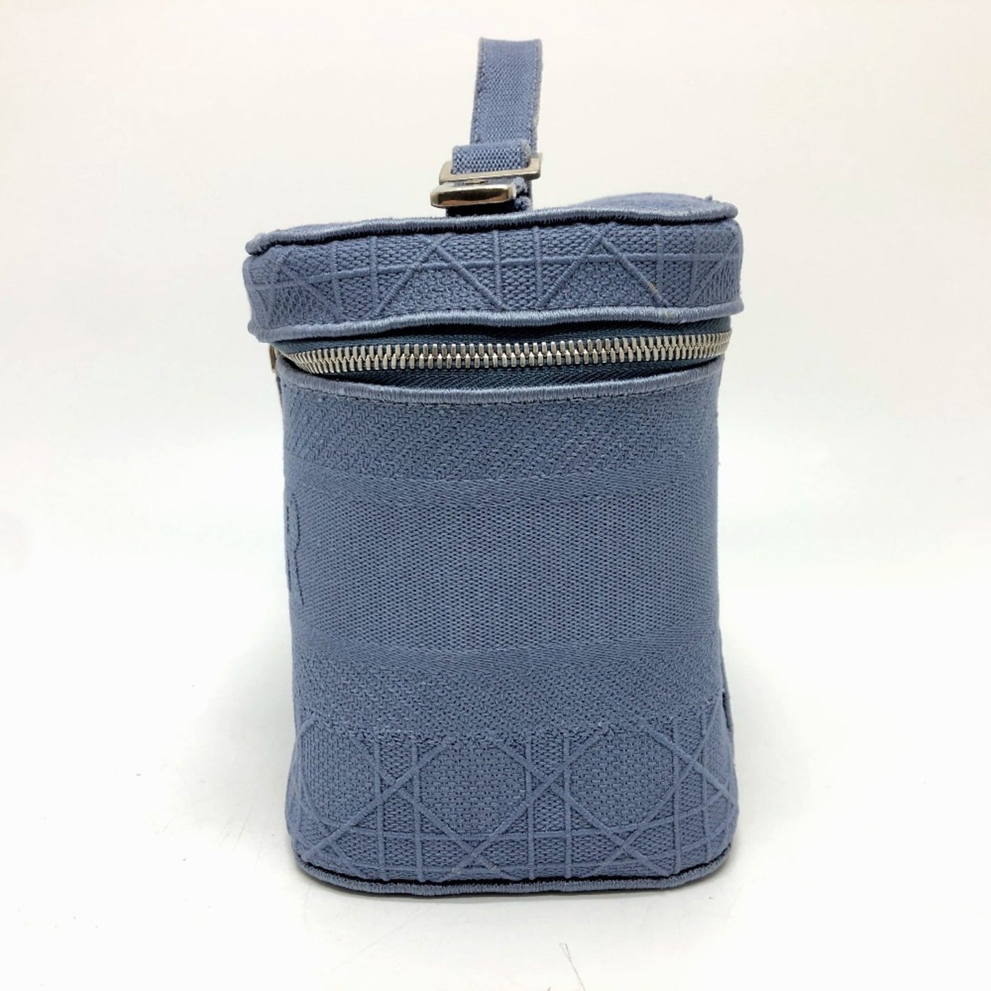 Christian Dior Blue Canvas Vanity Bag