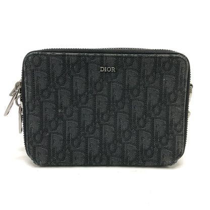 Christian Dior Navy Canvas Pouch Shoulder Bag