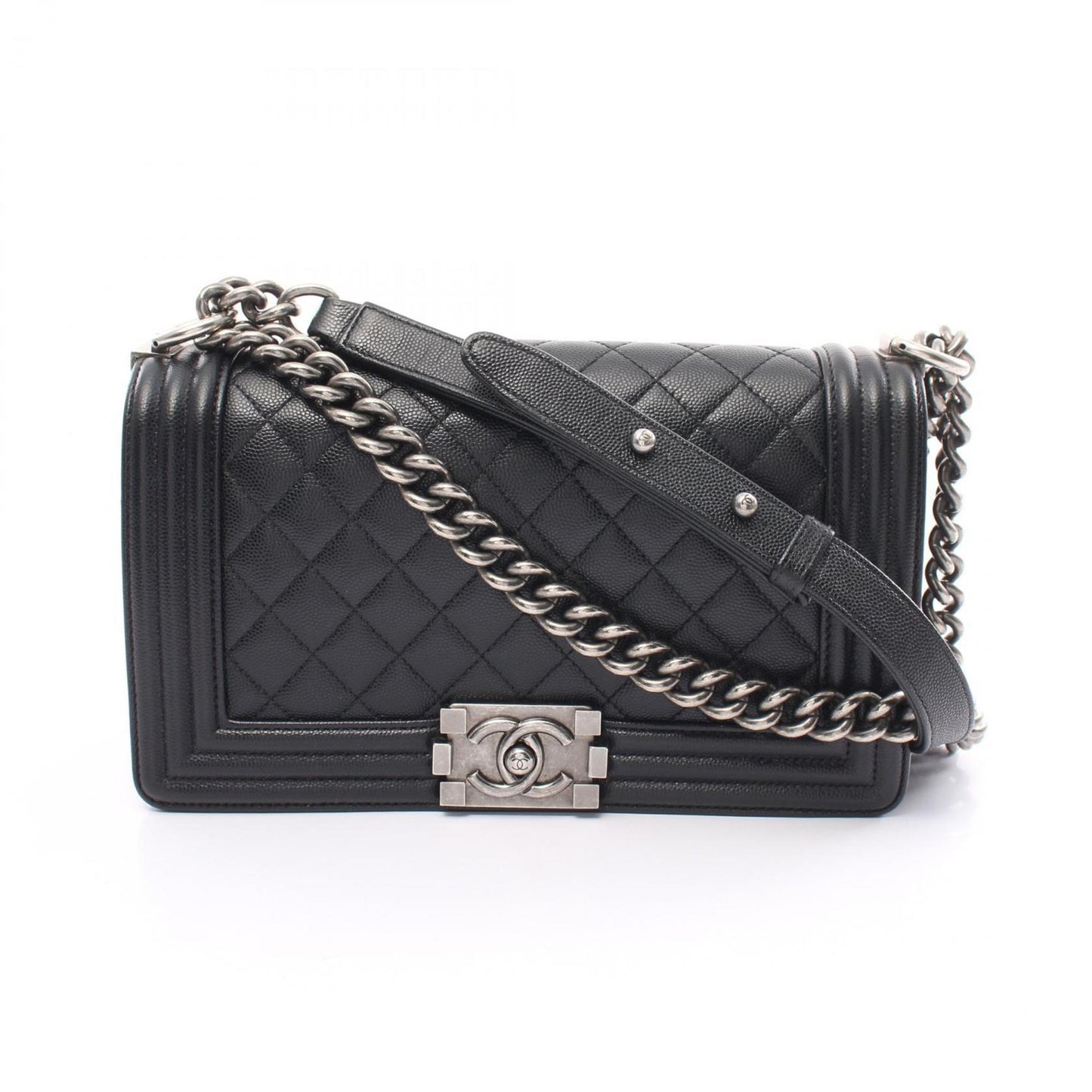 Chanel Boy Caviar Black Shoulder Bag Style 2