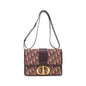 Christian Dior Burgundy Canvas Shoulder Bag