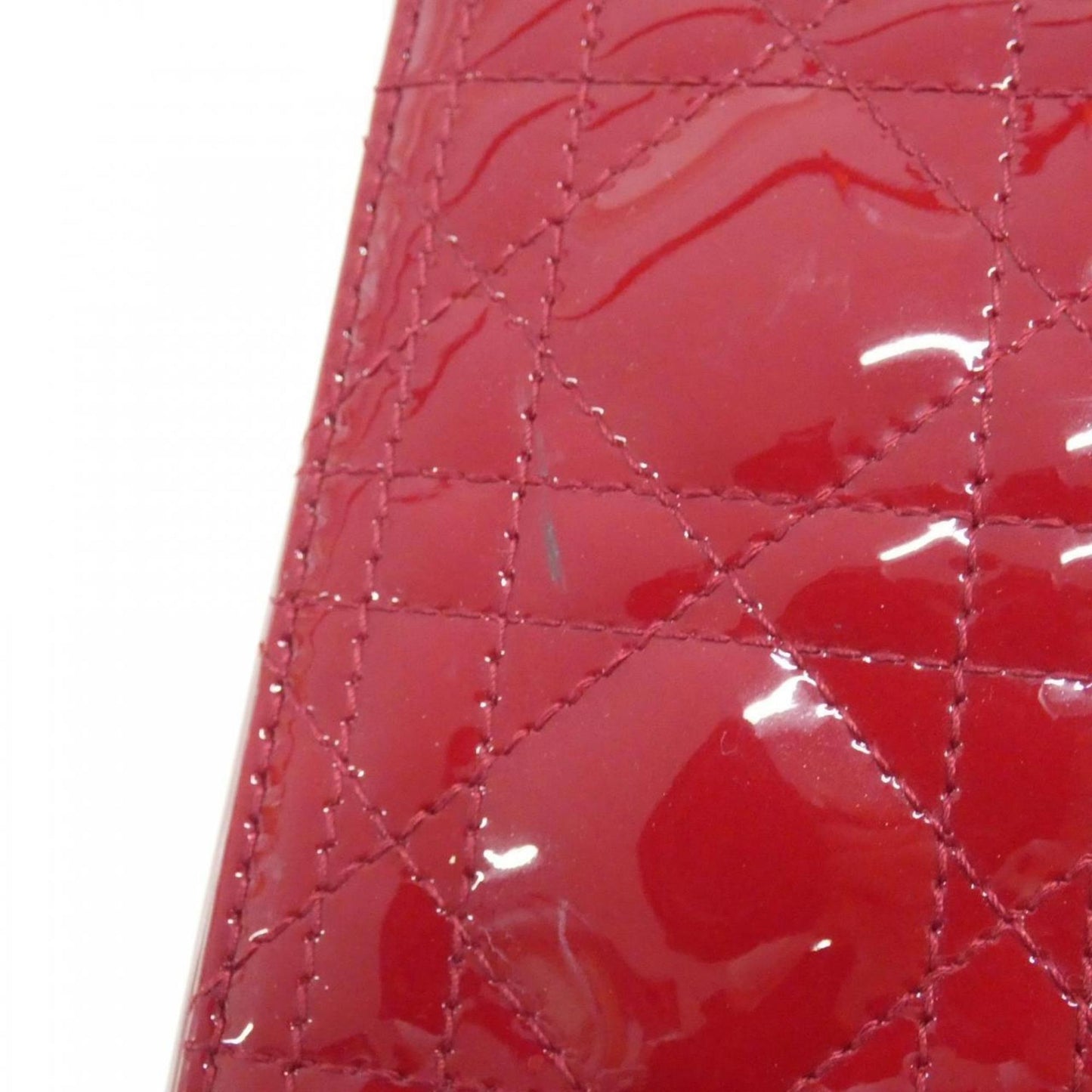 Christian Dior Cherry Red Leather Handbag Leather