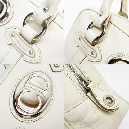 Christian Dior Ivory Leather Handbag Leather