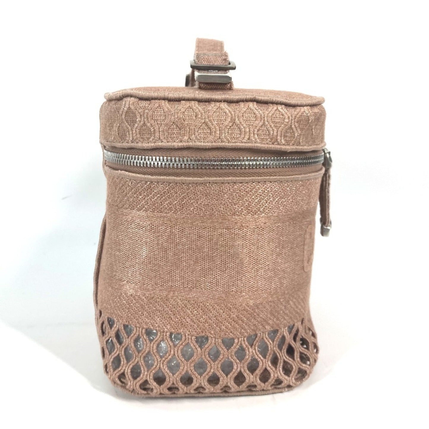 Christian Dior Pink Canvas Handbag Vanity Bag