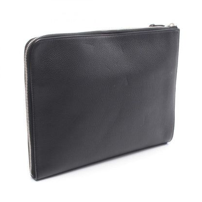 Christian Dior Black Leather Clutch Bag Leather