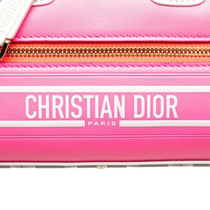 Christian Dior Pink White Leather Handbag