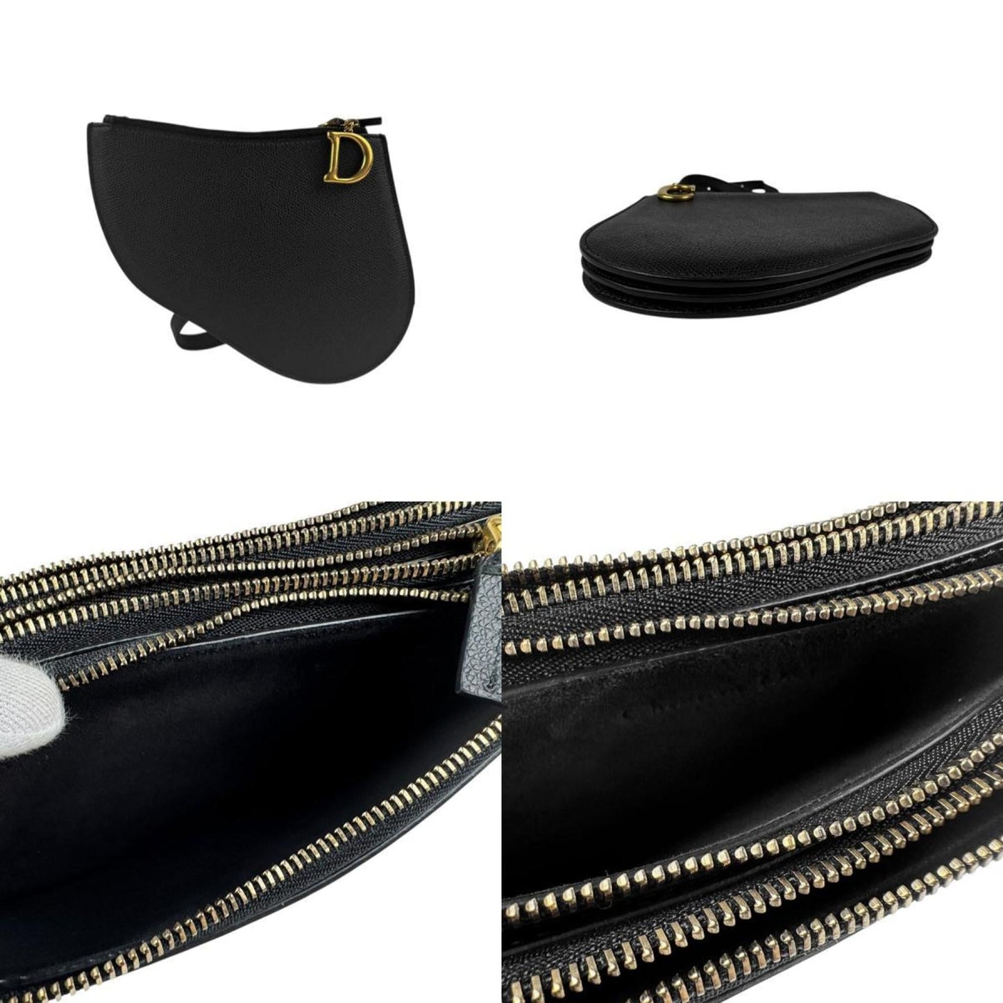 Christian Dior Black Leather Shoulder Bag Style 19