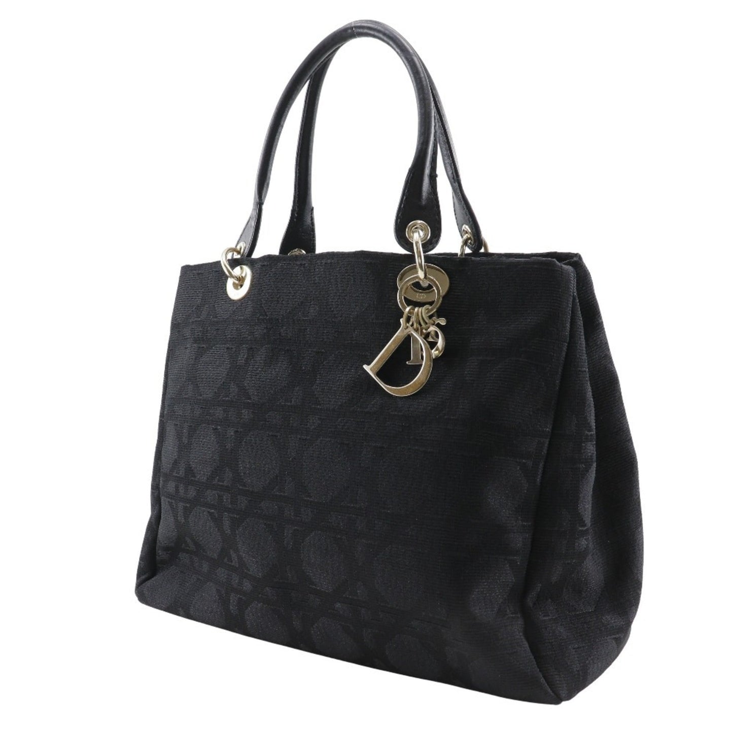 Christian Dior Black Nylon Canvas Tote Bag