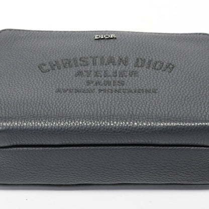 Christian Dior Gray Leather Fanny Pack Pouch
