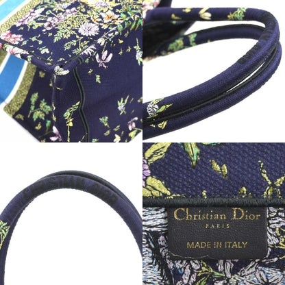 Christian Dior Navy Canvas Handbag Tote Bag Canvas