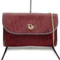 Christian Dior Red Color Canvas Pouch Shoulder Bag