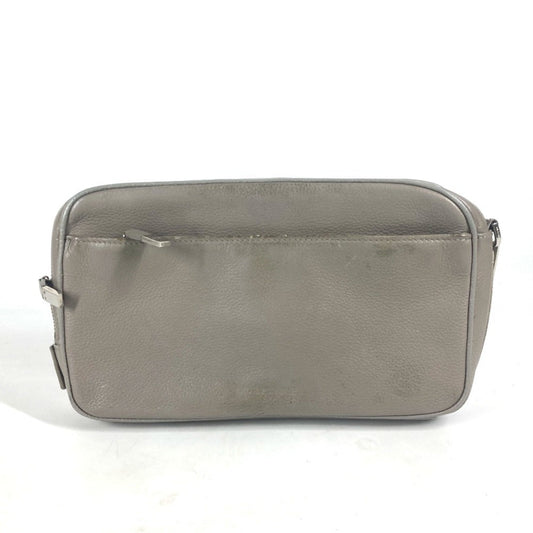 Christian Dior Gray Leather Clutch Bag Pouch