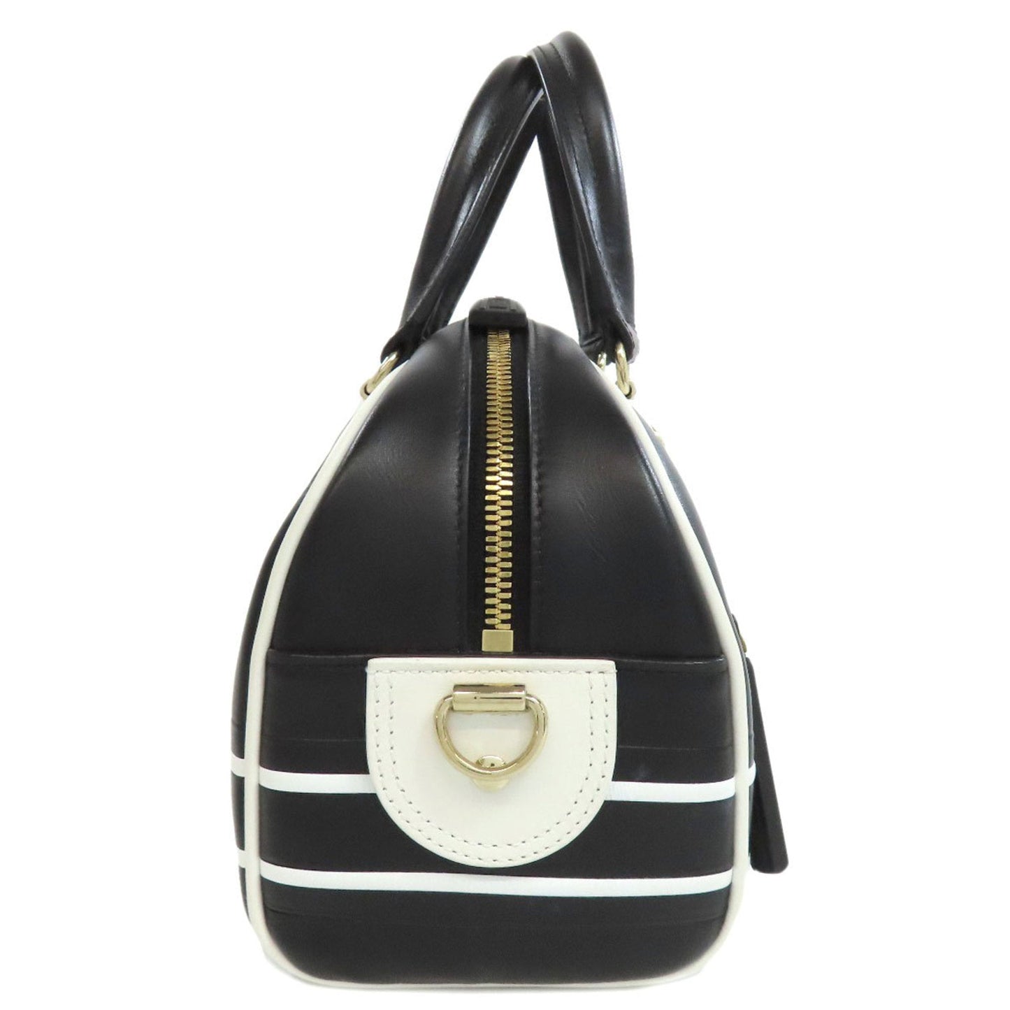 Christian Dior Black White Leather Handbag Style 3