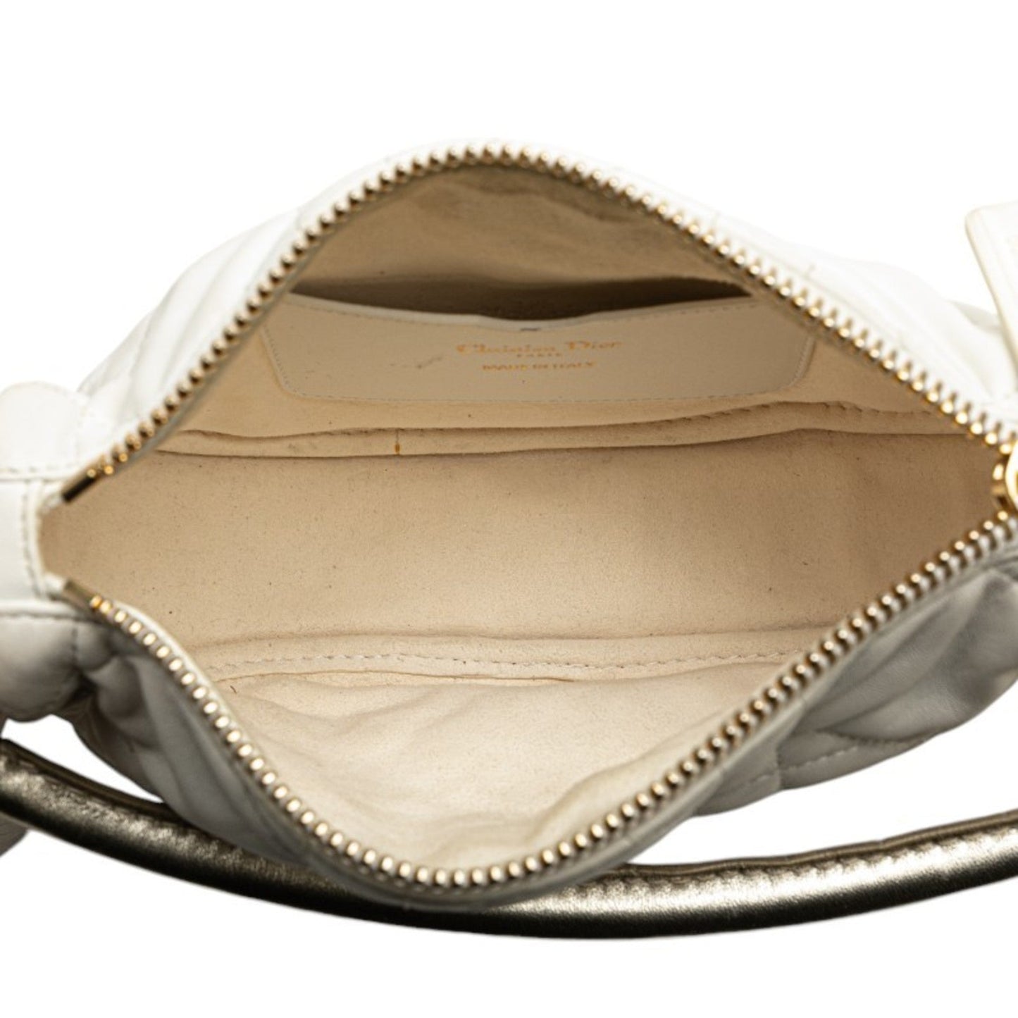 Christian Dior White Leather Shoulder Bag Style 3