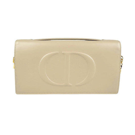 Christian Dior Beige Leather Shoulder Bag Leather