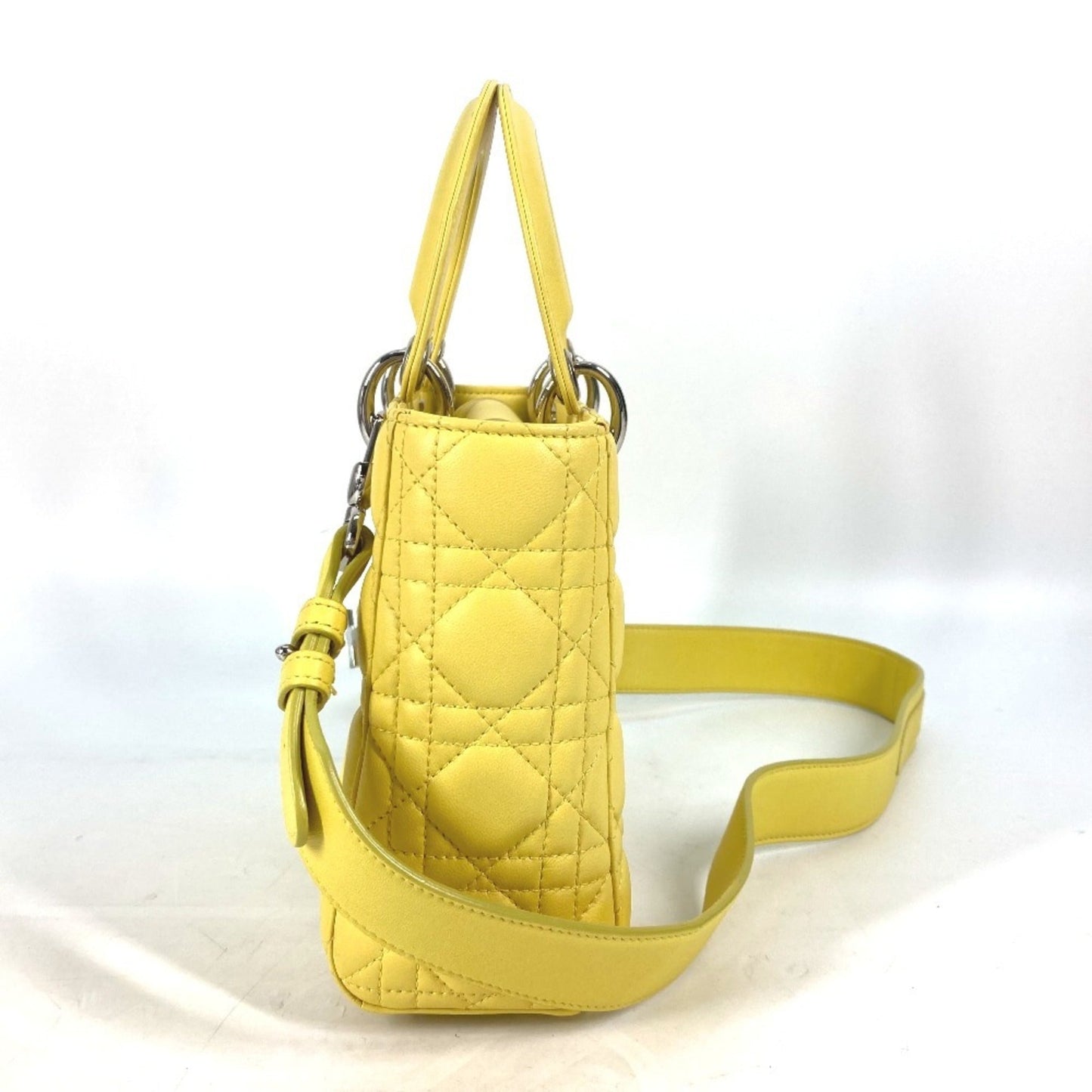 Christian Dior Yellow Leather Handbag Shoulder Bag