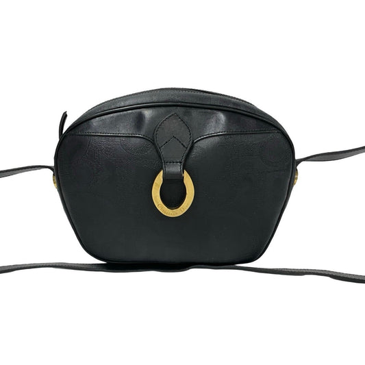 Christian Dior Black Leather Pvc Pochette Shoulder Bag Leather