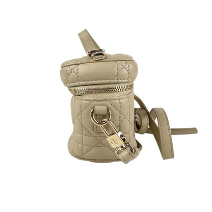 Christian Dior Beige Leather Handbag Shoulder Bag